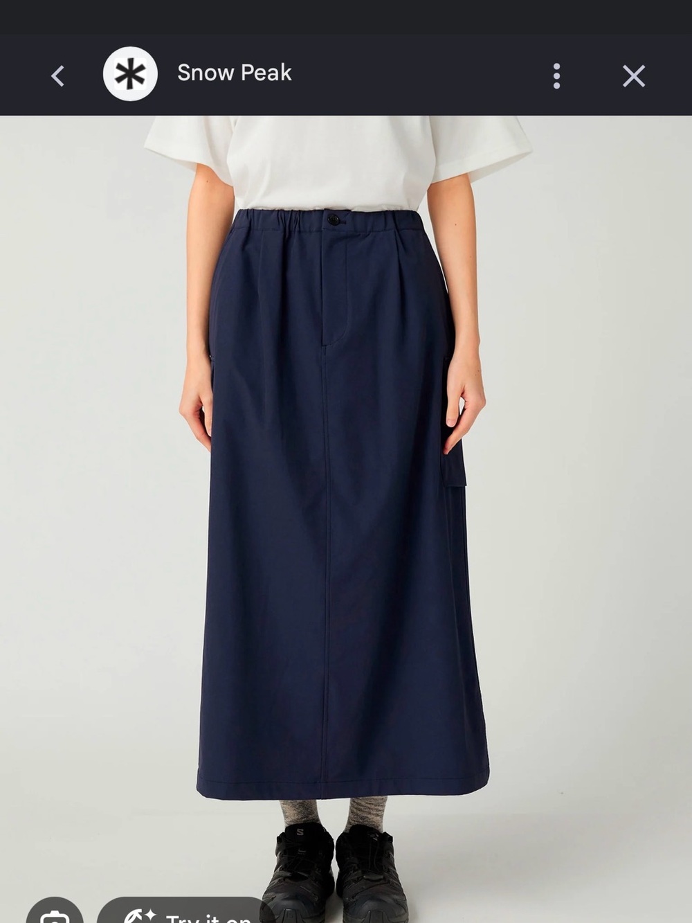 Snow Peak Women's Navy Utility Maxi Skirt